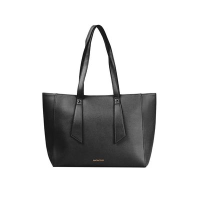 Bolsa Feminina Grande Tote Com Alça Alongada Preta G / Preto