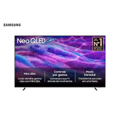 Smart TV 100P 4K Neo QLED Ultra QN100QN80FGXZD 144Hz Gaming Hub Dolby AtmosTitan Samsung Preto / Bivolt