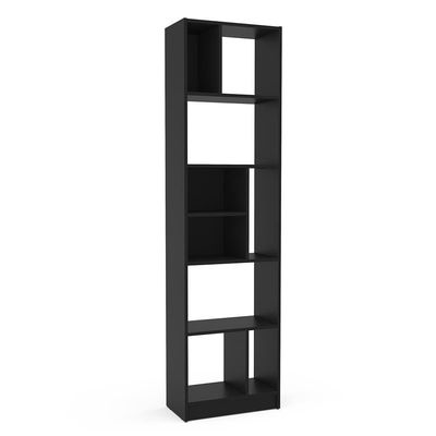 Estante de Livros Piratini Alta 9 Prateleiras 178cm Design Clean Compacta Politorno Preto
