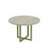 Mesa Reunião Redonda 1100pe40tub Castanheira Natural-verde Miró