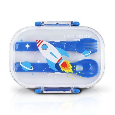 Kit Lancheira Térmica Pote Para Lanche E Garrafa 460ml Infantil Azul