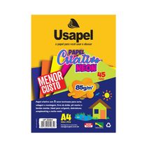 Bloco Criativo Usapel Neon A4 com 45 Folhas em 5 Cores 210x297mm 85g