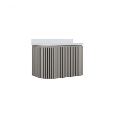 Gabinete Para Banheiro Suspenso Emma 80cm Branco/santiago