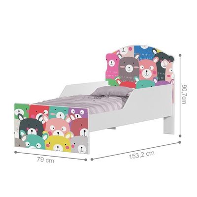 Mini Cama Ursinhos Coloridos