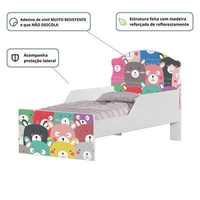 Mini Cama Ursinhos Coloridos