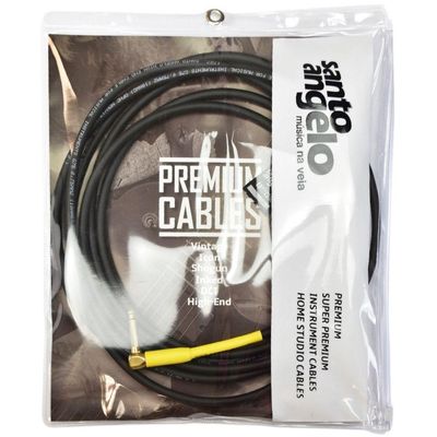 Cabo Guitarra Shogun 0,75mm P10-p10 90° 6,10m Preto