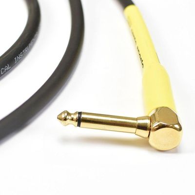 Cabo Guitarra Shogun 0,75mm P10-p10 90° 6,10m Preto