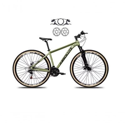 Bicicleta Aro 29 Absolute Nero 5 Alumínio Freio Hidráulico 24v Garfo Suspensão Mtb oliva Tam: 15