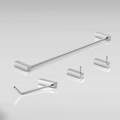 Kit De Acessórios Para Banheiro Alto Brilho 4 Peças Grego Metal 2050tr