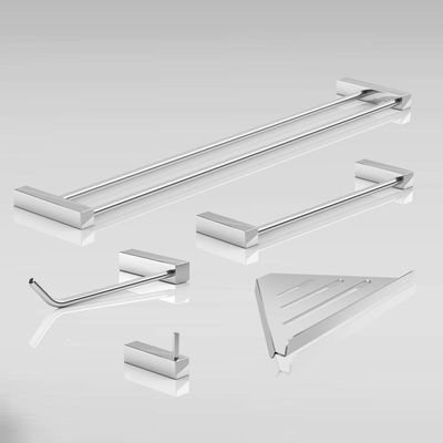 Kit Acessórios Para Banheiro Alto Brilho 5 Peças Grego Metal 2160tr
