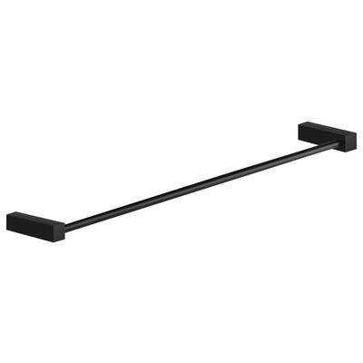Porta Toalha Toalheiro Para Banheiro Preto Fosco Troia 60cm