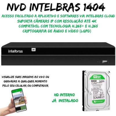 NVD Multi Hd Intelbras 1404 C/HD 500GB