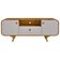 Rack Para Sala de Estar TV 55 Pol Orgânico Picasso B02 Naturalle Off White - Lyam Decor