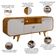 Rack Para Sala de Estar TV 55 Pol Orgânico Picasso B02 Naturalle Off White - Lyam Decor