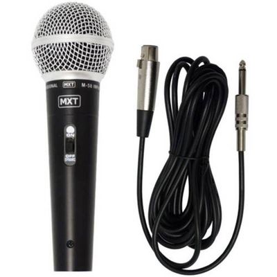 Microfone com Fio Dinâmico Profissional Performance Sound - Preto