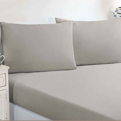 Jogo De Cama Malha Lençol 100% Algodão Gran Moratta 3 Peças Queen - Palha