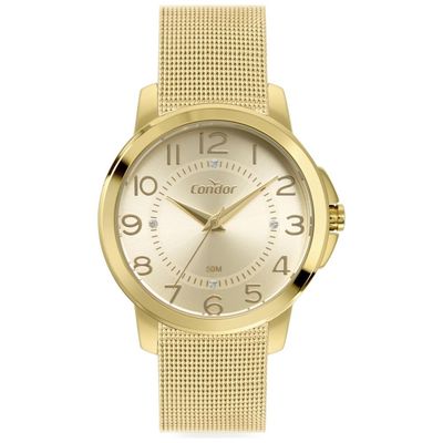Relógio Condor Feminino Ref: Co2035nbd/4x Casual Mesh Dourado