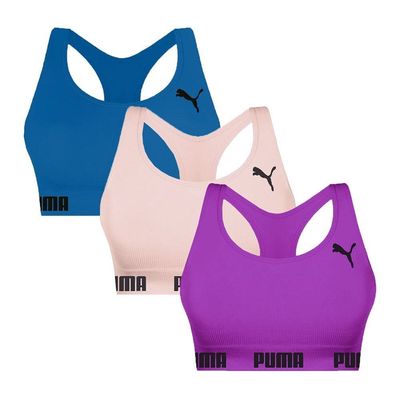 Kit 3 Tops Puma Nadador Sem Costura Feminino GG