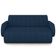 Sofá 3 Lugares Sala Living Orgânico 188cm Fávara K01 Veludo Azul Marinho - Lyam Decor