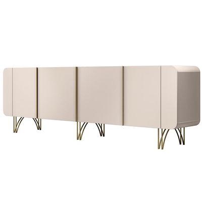 Aparador Buffet Bar Living Para Sala de Estar 04 Portas 220 cm Santiago B01 Off White - Lyam