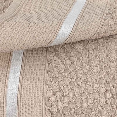 Toalha de Banho Medeli 1,50m x  80cm 01 Peça 100% Algodão Toque Suave - Bege
