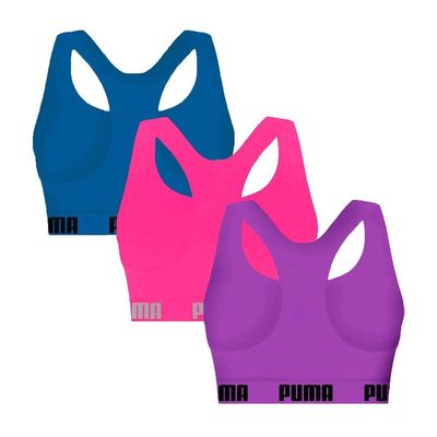 Kit 3 Tops Puma Nadador Sem Costura Feminino GG