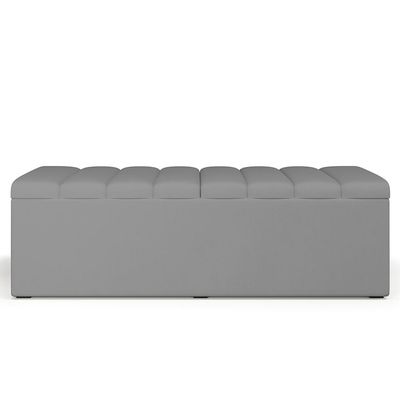 Calçadeira Recamier Baú Para Cama De Casal Queen Dália 195x50 cm W01 Facto Cinza - Lyam