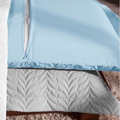 Porta Travesseiro Avulso 70cm x 50cm Com Debrum 1 Peça Paris Matelado  Percal 150 Fios 100% Algodão - Cinza