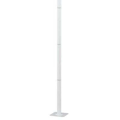 Kit 2 Postes 210cm Luminária Externo de Chão Clássicos Dital Branco Jardim Praças Residenciais Ilumi