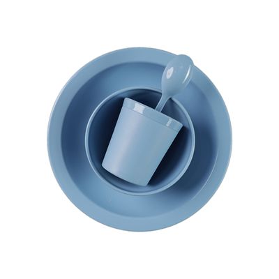 Kit Refeição Infantil Linha Alegria Azul em Polipropileno