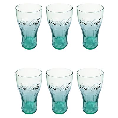 Copo Contour Coca Cola Verde 470ml 6 Unidades - Nadir 705007