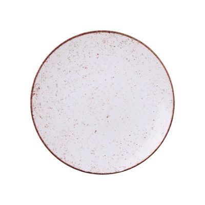 Jogo de Pratos Rasos 4 Peças Rústico 25 cm Porcelana Decorada Tramontina