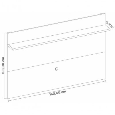 Painel Para Tv Nt 1190 Off White Com Freijó - Notável