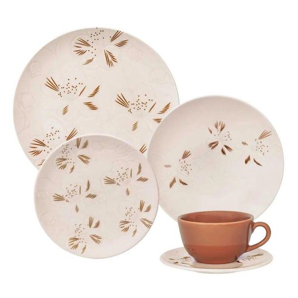 Aparelho De Jantar 30 Peças Unni Orquídea Oxford