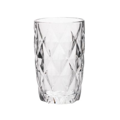 Conjunto De Copos De Vidro Para água 6 Peças 350 Ml Diamonds Lyor