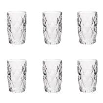 Conjunto De Copos De Vidro Para água 6 Peças 350 Ml Diamonds Lyor