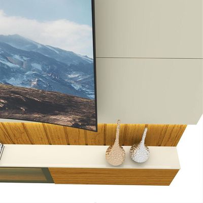 Home Para Tv Com Led Soberano Reflecta Com Off White - Gelius Móveis