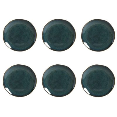 Conjunto De Pratos De Sobremesa 06 Peças Orgânico Oceano Porto Brasil