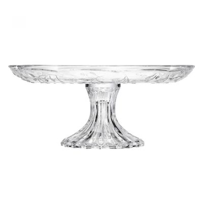 Prato Para Bolo 27 Cm De Cristal Com Pé New Butterfly Lyor