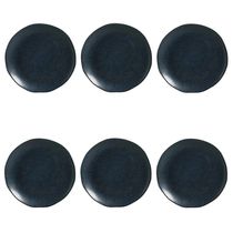 Conjunto De Pratos Rasos 06 Peças Orgânico Night Blue Porto