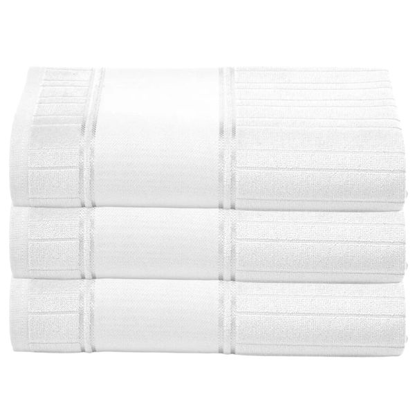 Kit c/ 3 Toalha Banho Dohler Artesanalle Pintura 70x140cm Branco