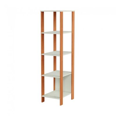 Estante 5 Prateleiras MDF 33x44x135 cm F28 Off White Freijó Dalla Costa