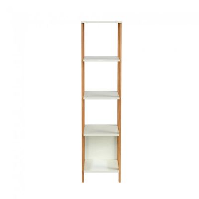Estante 5 Prateleiras MDF 33x44x135 cm F28 Off White Freijó Dalla Costa