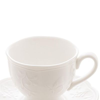 Conjunto 06 Xícaras De Chá De Porcelana New Bone Butterfly Flower 200 Ml Lyor