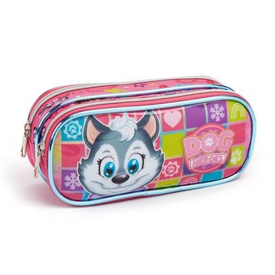 Kit Mochila Rodinhas Dog Heroes Escolar Cachorros Heróis Infantil Menina Seanite