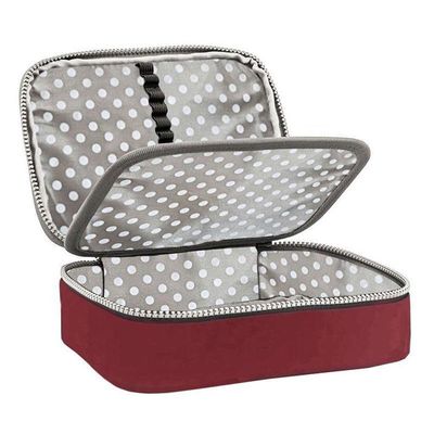 Estojo Escolar Infantil Box Lux 767078 Bordô - Tend
