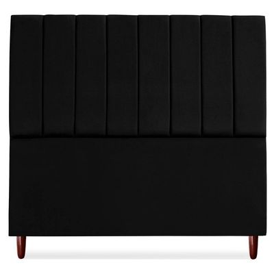 Cabeceira Casal 140 Cm Com Frame Carla Suede Preto Artte Preto