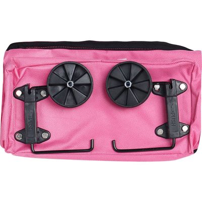Bolsa Multiuso Dobrável com Rodinhas Rosa Bel Único / Preta