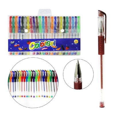 CANETA ESFEROGRAFICS 24 PEÇAS TINTA GEL