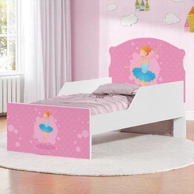 Mini Cama Infantil 153,2x79cm com Proteção Lateral Personagens Bailarina K02 - D'Rossi